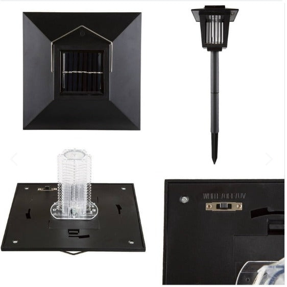 Lámpara Solar Mata Mosquitos Arrow Negra