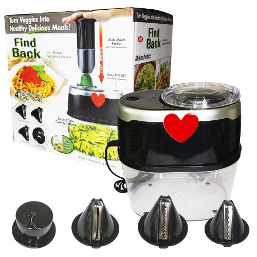 🥕 Espiralizador Eléctrico 4 en 1 Find Back